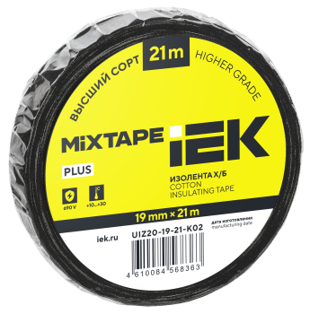 MIXTAPE PLUS Изолента Х/Б 19мм 21м IEK