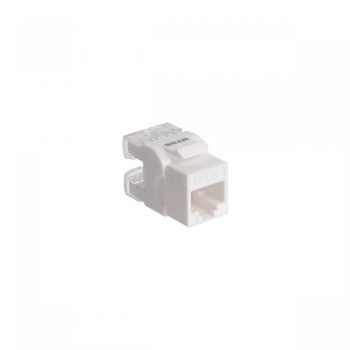 Розеточный модуль Keystone NTSS UTP RJ45 cat.5e, 180 градусов, белый