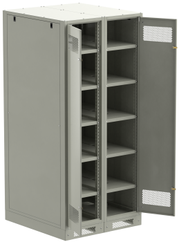 ITK LINEA B Шкаф аккумуляторный (пустой) 2000х900х950мм двустворчатая металлическая дверь серый