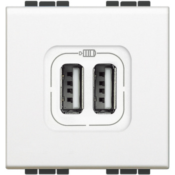 Livinglight Разъём для зарядки 2хUSB бел