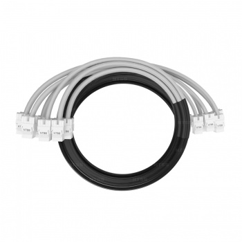 Кабельная сборка NTSS PREMIUM 6pc, UTP CAT6, оконцована разъемами KEYSTONE RJ45 UTP CAT6, заделка в чулке, вывод 0.6м, длина 9м, LSZH, серый