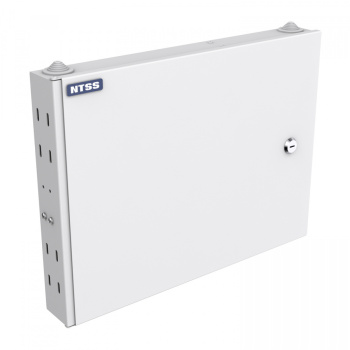 Кросс NTSS оптический настенный, укомплектованный, 12 портов LC/APC duplex, 9/125 мкм (планки, сплайс-кассета, пигтейлы, КДЗС, адаптеры) серый RAL 703