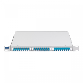 Разветвитель NTSS PREMIUM сплавной 32*1х2 (90/10) оконцованный LC/UPC 9/125, буфер 0.9мм 1310/1550 установлен в 19" 1U кросс