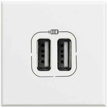 Axolute разъём для зарядки 2хUSB бел