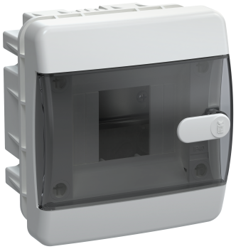 UNION Compact Корпус пластиковый ЩРВ-П-4 IP41 черная прозрачная дверь IEK