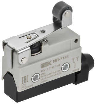 Микропереключатель концевой МП-7141 укороченный рычаг с роликом IP40 IEK