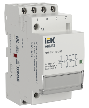 ARMAT Контактор модульный KMR 25А 230В AC 1НО 3НЗ IEK
