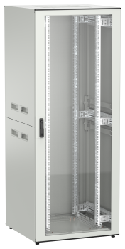 ITK UNITBOX N Шкаф сетевой 19" напольный 42U 800х800мм стеклянная передняя дверь задняя металлическая серый