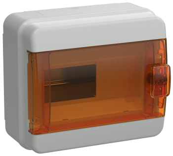 TEKFOR Корпус пластиковый КМПн-8 IP65 оранжевая прозрачная дверь IEK
