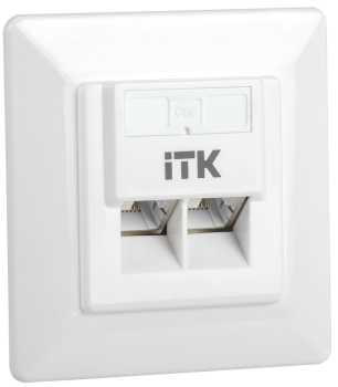 ITK Внутренняя информационная розетка RJ45 кат.5E FTP 2 порта