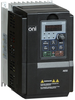 Преобразователь частоты A650 380В 3Ф 7,5kW 17А со встроенным тормозным модулем ONI