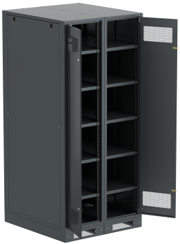 ITK LINEA B Шкаф аккумуляторный (пустой) 2000х900х950мм двустворчатая металлическая дверь черный