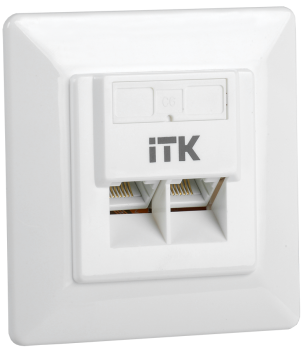 ITK Внутренняя информационная розетка RJ45 кат.6 UTP 2 порта