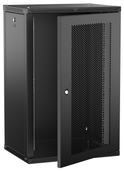 ITK LINEA W Шкаф настенный 18U 600х450мм дверь перфорированная черный 2.0