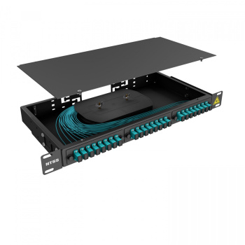 Кросс 19" NTSS PREMIUM, предсобранный 1U, 12 портов SC/UPC, 50/125 мкм OM3, черный