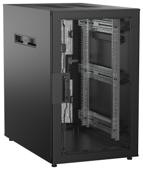 ITK UNITBOX N Шкаф сетевой 19" напольный 18U 600х1000мм перфорированные двери черный
