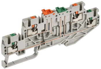 ARMAFIX Клемма пружин. Push-in CP-ML 2 ур. нож. разм. 2,5мм2 серая IEK