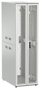 ITK UNITBOX N Шкаф сетевой 19" напольный 42U 600х1000мм двустворчатая перфорированная передняя дверь задняя перфорированная серый