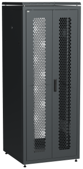 ITK LINEA N Шкаф сетевой 19" 42U 800х800мм двери передняя перфорированная задняя двустворчатая перфорированная черный