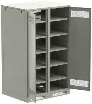 ITK LINEA B Шкаф аккумуляторный (пустой) 2000х1200х950мм двустворчатая металлическая дверь серый