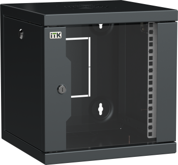 ITK LINEA WS Шкаф 10" 9U 320х310мм дверь обзорная со стеклом черный