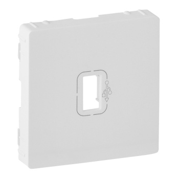 Valena LIFE.Лицевая панель розетки USB.Белая
