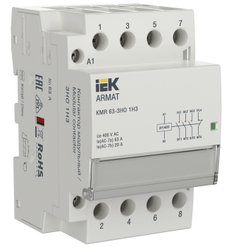 ARMAT Контактор модульный KMR 63А 24В AC/DC 3НО 1НЗ IEK