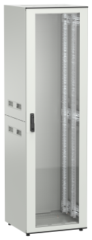ITK UNITBOX N Шкаф сетевой 19" напольный 42U 600х600мм стеклянная передняя дверь серый
