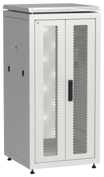 ITK LINEA N Шкаф сетевой 19" 24U 600х600мм двери передняя перфорированная задняя двустворчатая перфорированная серый