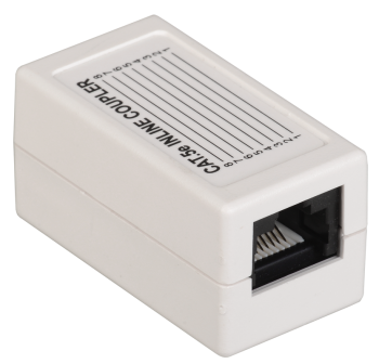 ITK Проходной адаптер кат.5E UTP тип RJ45-RJ45 (8P8C) белый