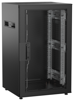 ITK UNITBOX N Шкаф сетевой 19" напольный 18U 600х600мм перфорированная передняя дверь черный