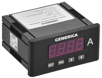 Амперметр цифровой щитовой однофазный DO RS-485 48х96мм LED GENERICA