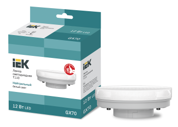 Лампа светодиодная T110 таблетка 12Вт 230В 4000К GX70 IEK