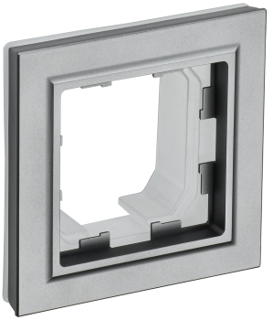BRITE Рамка 1-местная IP44 РУ-1-БрС-44 сталь IEK