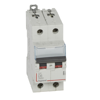 Авт.выкл.DX3 2П D6A 6000/10kA LEGRAND