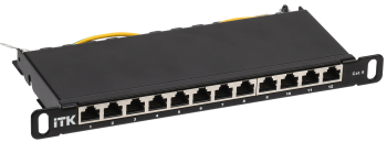 ITK 0,5U патч-панель кат.6 STP 12 портов 10" (Dual IDC)