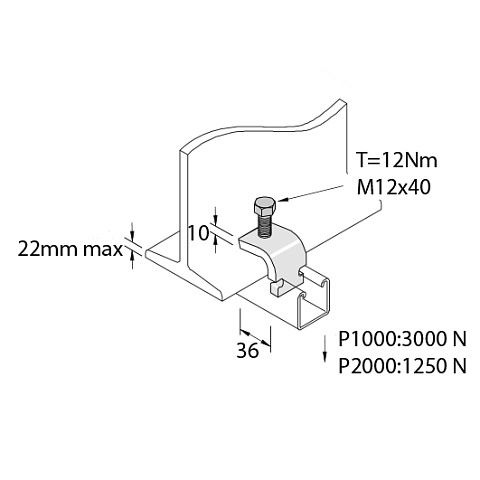 Зажим балочный P2489