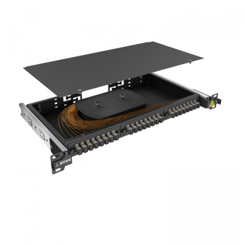 Кросс 19" NTSS PREMIUM выдвижной, предсобранный 1U, 16 портов SC/UPC, 62.5/125 мкм, черный