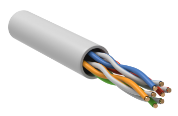 ITK Витая пара U/UTP кат.5E 4х2х24AWG solid PVCLS нг(А)-LSLTx белый (305м)
