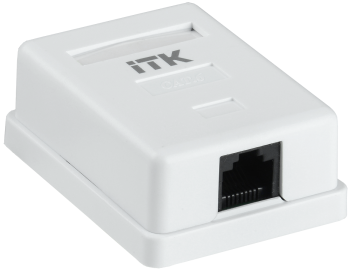 ITK Настенная информационная розетка RJ45 кат.6 UTP 1-порт