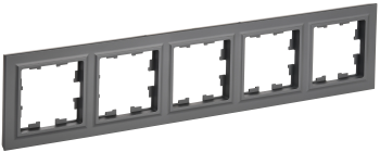 BRITE Рамка 5-местная РУ-5-БрГ графит IEK
