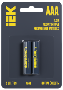 Аккумулятор GREEN Ni-MH AAA 1100мАч (2шт/блистер) IEK