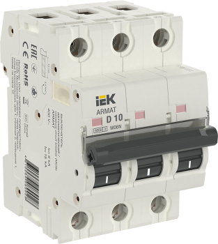 ARMAT Автоматический выключатель M06N 3P D 10А IEK