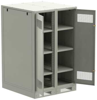 ITK LINEA B Шкаф аккумуляторный (пустой) 1450х900х950мм двустворчатая металлическая дверь серый