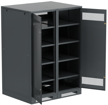 ITK LINEA B Шкаф аккумуляторный (пустой) 1700х1200х950мм двустворчатая металлическая дверь черный
