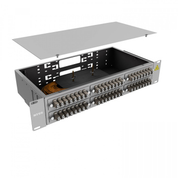 Кросс 19" NTSS PREMIUM, предсобранный 2U, 48 портов LC/UPC duplex, 62.5/125 мкм