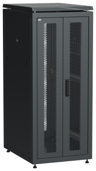 ITK LINEA N Шкаф сетевой 19" 28U 600х800мм двери передняя перфорированная задняя двустворчатая перфорированная черный