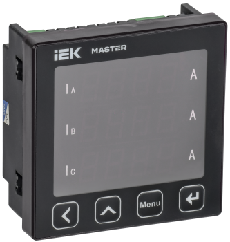 Амперметр цифровой щитовой трехфазный RS-485 96х96 LED MASTER IEK