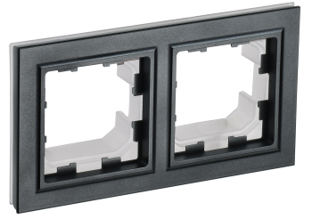 BRITE Рамка 2-местная IP44 РУ-2-БрЧ-44 черный IEK