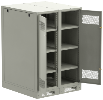 ITK LINEA B Шкаф аккумуляторный (пустой) 1350х900х950мм двустворчатая металлическая дверь серый